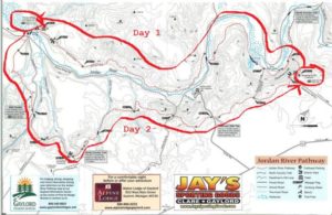 Jordan River Pathway Hiking Map Michigan backpacking